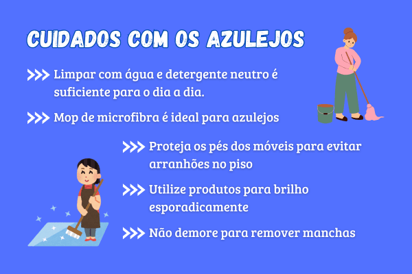Cuidados com os azulejos